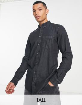 商品French Connection | French Connection Tall long sleeve denim shirt in black,商家ASOS,价格¥269图片