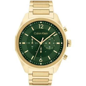Calvin Klein | Men's Multifunction Gold-Tone Stainless Steel Bracelet Watch 45mm 