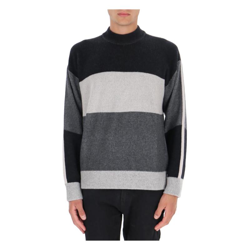 zegna真假, ZZEGNA | Z Zegna 拼色男士针织衫/毛衣 VYD60-ZZ110-507商品图片 5.7折, 独家减免邮费