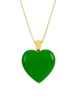 推荐18K Gold-Plated Sterling Silver & Enamel Heart Pendant Necklace商品
