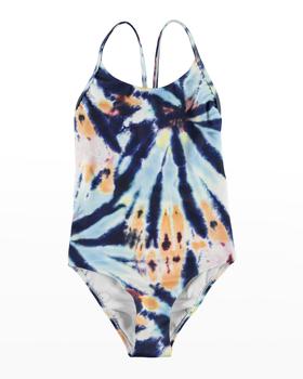 推荐Girl's Nanna Cross-Back 1-Piece Swimsuit, Size 5-16商品