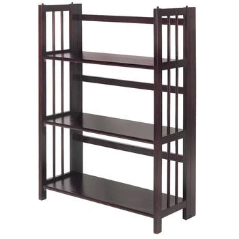 Casual Home | 3-Shelf Folding Stackable Bookcase 27.5" Wide-Espresso,商家Premium Outlets,价格¥851