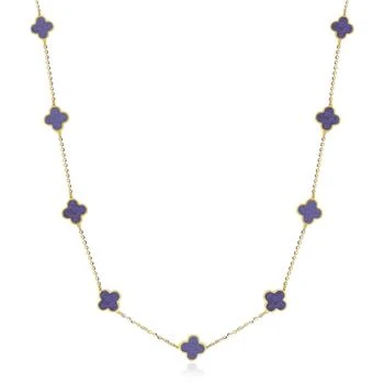 The Lovery | Mini Amethyst Clover Necklace,商家Premium Outlets,价格¥4106