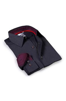 Levinas, Levinas | Solid Trim Tailored Fit Dress Shirt商品图片 2.2折
