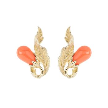 推荐1960s vintage sarah coventry faux coral clip-on earrings商品