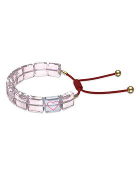 施华洛世奇手链价格, Swarovski | Letra Heart Square Crystal Cord Slider Bracelet商品图片 