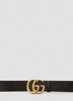 美国gucci皮带, Gucci | Large Marmont Leather Belt in Black商品图片 