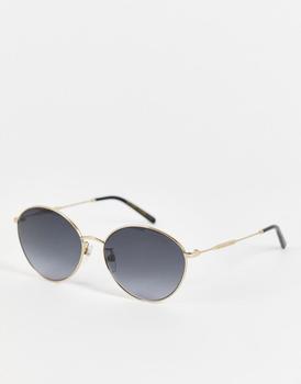 推荐Marc Jacobs oval sunglasses in gold black商品