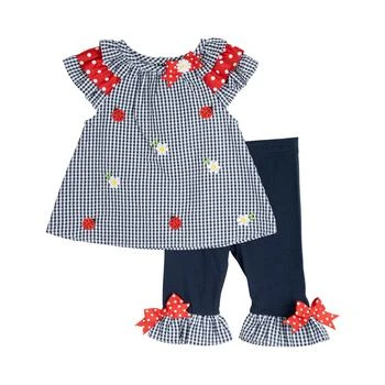 Rare Editions | Baby Girls Lady Bug and Daisy Seersucker Outfit with Diaper Cover, 2 Piece Set,商家Macy's,价格¥339