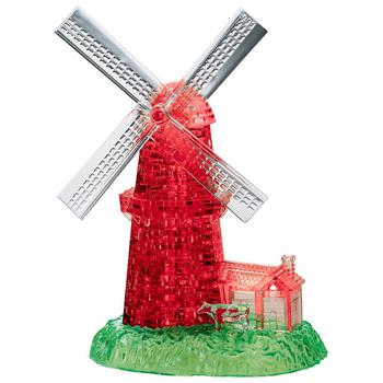 BePuzzled | 3D Crystal Puzzle - Windmill White, Red - 64 Piece商品图片,