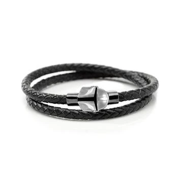 Cufflinks Inc. | Men's Star Wars Mandalorian Helmet Double Wrap Bracelet,商家Macy's,价格¥491