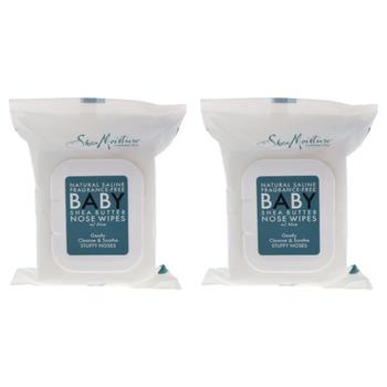 商品SheaMoisture | Natural Saline Fragrance-free Baby Shea Butter Nose Wipes - Pack Of 2,商家eCosmetics,价格¥115图片