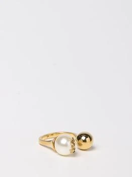 Yves Saint Laurent | Saint Laurent ring in brass with synthetic pearl,商家GIGLIO.COM,价格¥2150