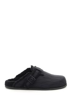 valentino男鞋怎么样, Valentino | Valentino garavani shearling and nylon vltn times mules商品图片 5.8折