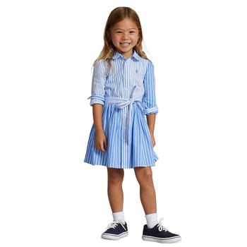 商品Little Girls and Toddler Girls Poplin Fun Shirt Dress图片
