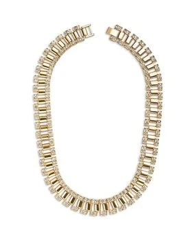 推荐Ashton Pavé Link Collar Necklace in Gold Tone, 18"商品