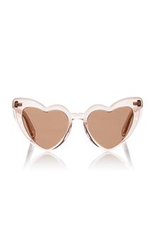 推荐Saint Laurent - Women's Loulou Heart-Shaped Acetate Sunglasses - Neutral - OS - Moda Operandi商品