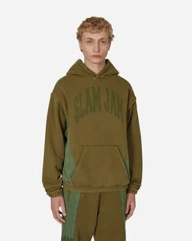 推荐Panel Hooded Sweatshirt Green / Brown商品