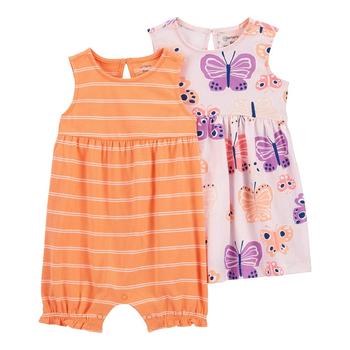 Carter's | Baby Girls Dress and Romper Set with Bloomer, 3 Piece商品图片,