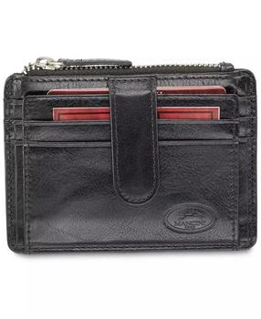 Mancini Leather Goods | Men's Equestrian2 Collection RFID Secure Card Case and Coin Pocket,商家Macy's,价格¥269