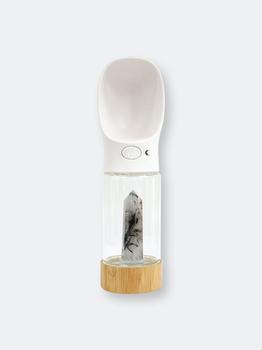 商品Portable Tourmaline Crystal Infused Pet Water Bottle Tourmaline Quartz (Grey)图片