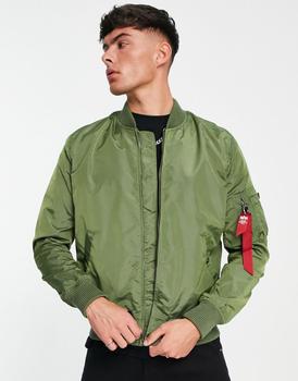 推荐Alpha Industries MA-1 TT slim fit bomber jacket in sage green商品