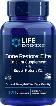 Life Extension | Life Extension Bone Restore* Elite Calcium Supplement (120 Capsules),商家Life Extension,价格¥276