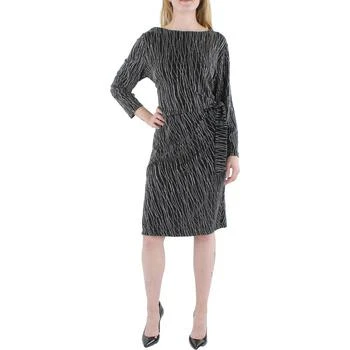 推荐Kasper Womens Plus Metallic Pullover Midi Dress商品