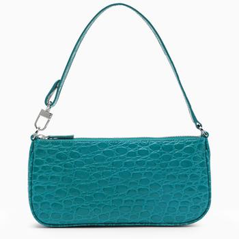 推荐Rachel bag in crocodile print blue leather商品