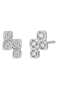 商品Bony Levy | 18K White Gold Geo Diamond Stud Earrings - 0.17 ctw,商家Nordstrom Rack,价格¥3619图片