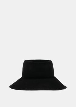 商品HORISAKI DESIGN & HANDEL | Horisaki Design & Handel Black Rabbit Fur Felt Telescope Hat,商家NOBLEMARS,价格¥6211图片