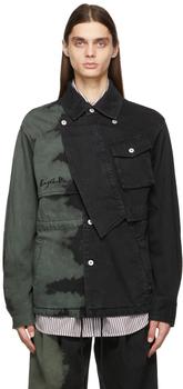 商品Black & Khaki Tie-Dye Denim Jacket图片