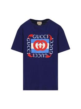 Gucci | Gucci Kids Logo Printed Crewneck T-Shirt商品图片 6.7折起