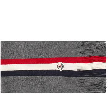 Moncler | Moncler Tricolore Striped Logo Scarf商品图片,独家减免邮费
