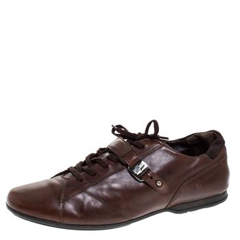 菲拉格慕男鞋板鞋, [二手商品] Salvatore Ferragamo | Salvatore Ferragamo Brown Leather Low Top Sneakers Size 45.5商品图片 6折