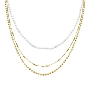 ADORNIA | Seed Pearl Layerd Necklace gold 2.1折, 独家减免邮费
