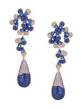 Eye Candy LA | Maisie 18K Goldplated & Cubic Zirconia Drop Earrings商品图片,5折