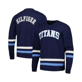 Tommy Hilfiger | Men's Navy, Light Blue Tennessee Titans Nolan Long Sleeve T-shirt 