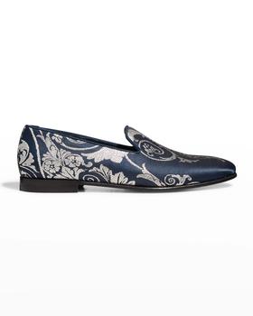 Manolo Blahnik直邮, Manolo Blahnik | Men's Mario Embroidered Loafers商品图片 满$400减$100, 满减