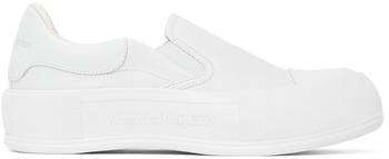 商品Alexander McQueen | White Deck Skate Plimsoll Sneakers,商家SSENSE,价格¥1597图片
