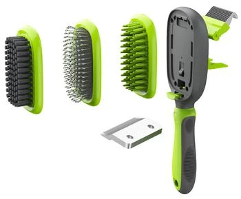 Pet Life | Pet Life  'Conversion' 5-in-1 Interchangeable Dematting and Deshedding Bristle Pin and Massage Grooming Pet Comb,商家Premium Outlets,价格¥251