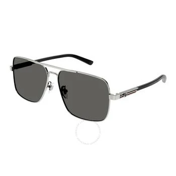 Gucci | Grey Navigator Men's Sunglasses GG1289S 001 62 4.9折, 满$200减$10, 满减
