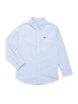 Vineyard Vines价格, Vineyard Vines | Little Boy's & Boy's Classic-Fit Seersucker Shirt商品图片 