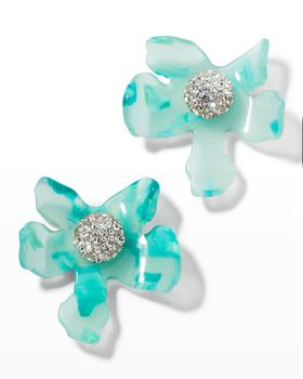 商品Crystal Lily Button Earrings, Green,商家Neiman Marcus,价格¥820图片