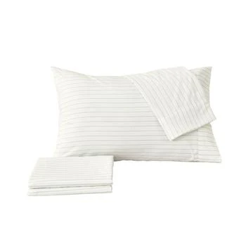 Premium Comforts | Striped Microfiber Crease Resistant 4 Piece Sheet Set,商家Macy's,价格¥574