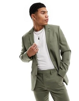 ASOS | ASOS DESIGN skinny suit jacket in khaki twill 