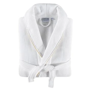 Linum Home Textiles | Unisex Waffle Weave Terry 100% Turkish Cotton Bathrobe with Satin Piped Trim,商家Macy's,价格¥906