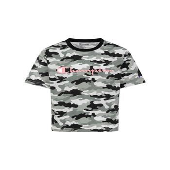 CHAMPION | Big Girls Camo All Over Print Boxy T-shirt商品图片,