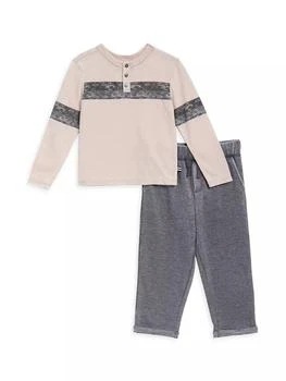 Splendid | Baby Boy's & Little Boy's Striped Long-Sleeve Shirt & Pants Set,商家Saks Fifth Avenue,价格¥478