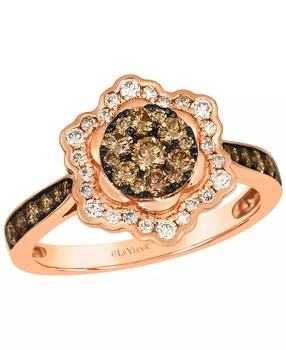 Le Vian | Chocolate Diamond (0.58 ct. t.w.) and Nude Diamond (0.23 ct. t.w.) Ring in 14K Strawberry Gold,商家Macy's,价格¥36039